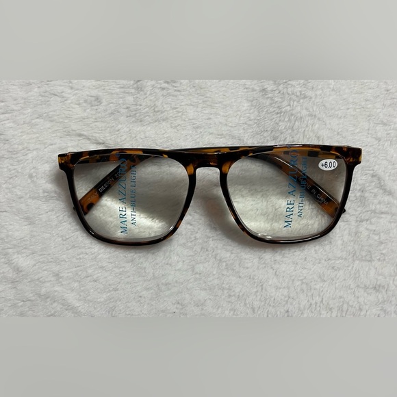 New!! Mare Azzuro anti-blue light protection glasses +6 lens brown/cheetah - Picture 6 of 11